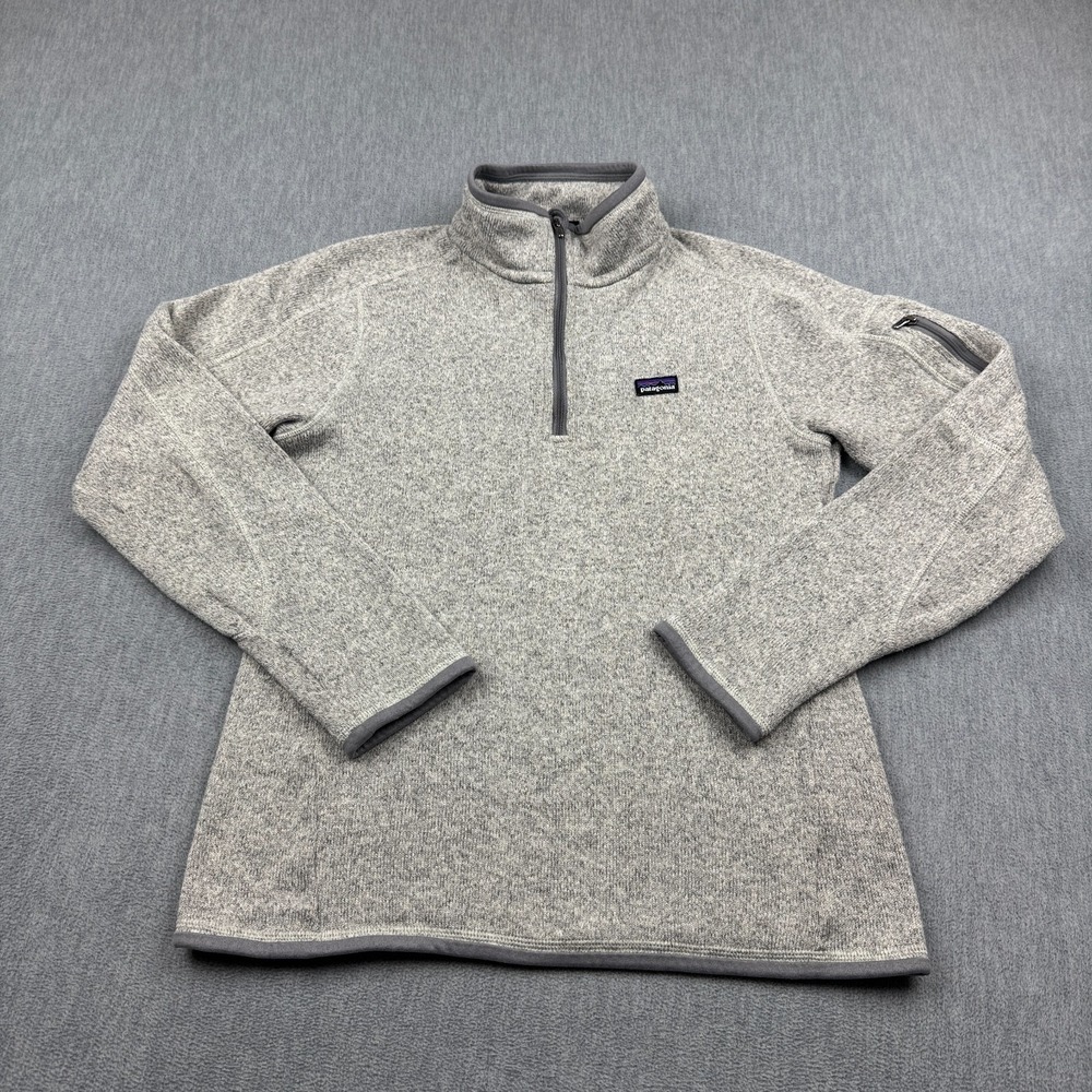 Patagonia Better Sweater Womens Small Gray 1/4 Zip Pullover Outdoor Hiking 25616